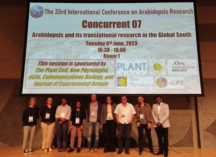 Participants in the 'Arabidopsis and its translational research in the Global South' session at ICAR 2023